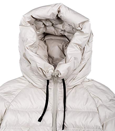 Peuterey Nazima - Plumífero de nailon corto blanco para mujer Stucco 40