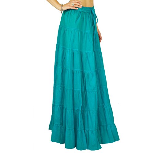 Phagun Falda de la Falda Maxi Larga Playa del Desgaste del Verano del algodón Ropa