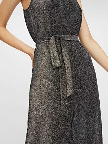 PIECES PCRINA Jumpsuit Mono Largo, Color Plateado, XS para Mujer