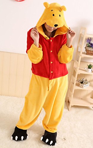 Pijama de una sola pieza y con capucha, diseño de Winnie the Pooh, Winnie the Pooh, M(160CM-170CM)