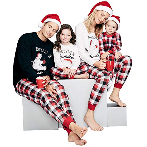 Pijama Familiar de Navidad Invierno Dos Piezas Pantalon y Camiseta Conjunto Mama Papa y Bebe Ropa Igual para Toda la Familia Sleepwear Traje de Domir Nightwear Sleepsuit Pijamas Navideños Familiares
