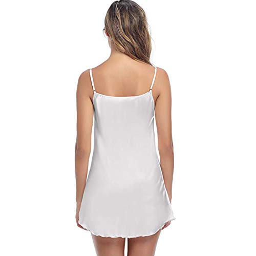 Pijama Mujer Tirantes Satén Sexy Verano Corto Conjunto,Ropa de Dormir Seda Comodo y Suave Lencería de Tirantes