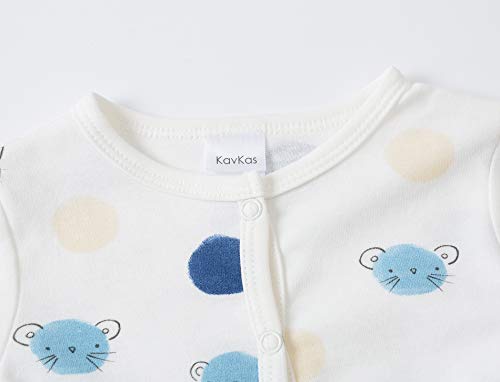 Pijama para Bebé 2 piezas Niños Niñas Pelele Manga Larga Mameluco Mono Body Algodón Trajes 0-3 Meses