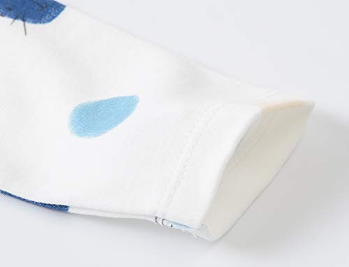 Pijama para Bebé 2 piezas Niños Niñas Pelele Manga Larga Mameluco Mono Body Algodón Trajes 0-3 Meses