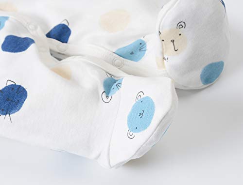 Pijama para Bebé 2 piezas Niños Niñas Pelele Manga Larga Mameluco Mono Body Algodón Trajes 0-3 Meses