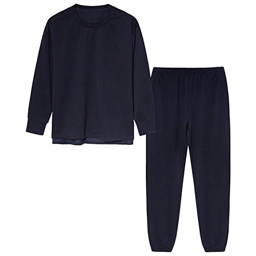 Pijama Unisex Hombre Mujer a Juego Pijama Parejas de 2 Piezas Conjuntos de Pareja Ropa de Casa Camiseta Manga Larga y Pantalones Largos (Hombre9, XXXL)