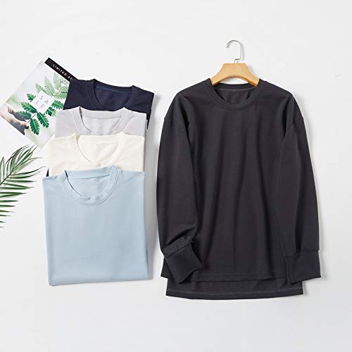 Pijama Unisex Hombre Mujer a Juego Pijama Parejas de 2 Piezas Conjuntos de Pareja Ropa de Casa Camiseta Manga Larga y Pantalones Largos (Hombre9, XXXL)