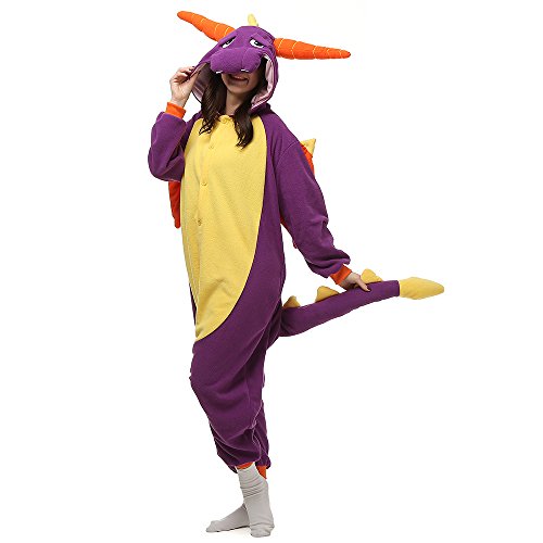 Pijamas Animales Mujer Disfraces de Cosplay para Adultos Pijama Enteros Dragon, M