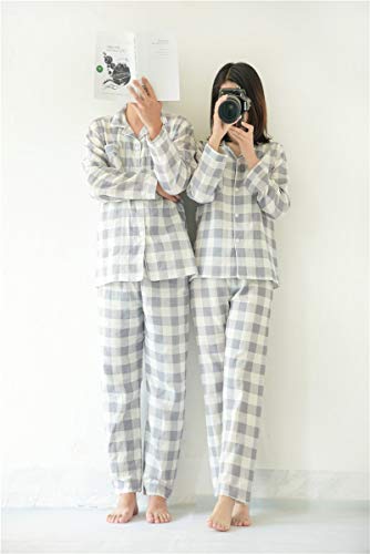 Pijamas Conjunto De Pijama De Hoja De Arce Fresca para Mujer 100% Gasa De Algodón De Manga Larga Ropa De Dormir Informal Pijama De Mujer L Tzzb2