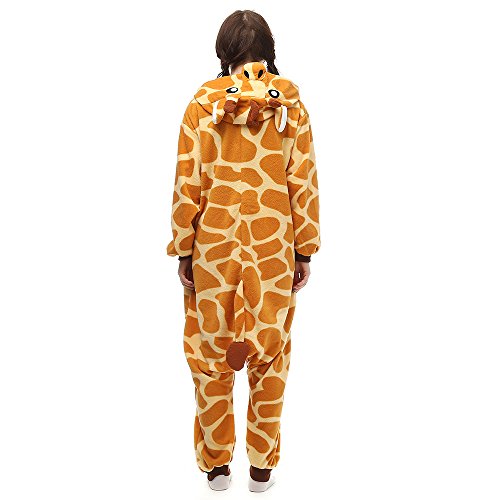 Pijamas Cosplay Traje Disfraces Unisexo Adulto Animal Ropa de Dormir Halloween Marrón Talla 179-188cm(XL)