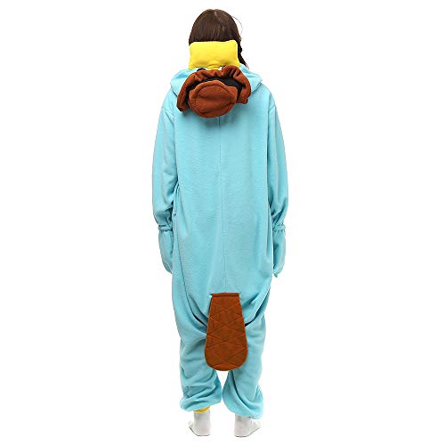 Pijamas de Animales para Adulto Unisex Traje de Disfraz Carnaval Halloween Azul Talla 170-178cm(L)
