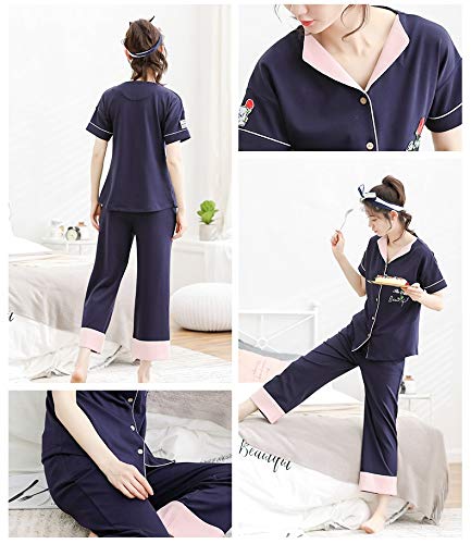 Pijamas Mujer Camisón Conjuntos De Pijamas De Mujer Dulce Pantalón Largo De Manga Corta Ropa De Dormir Linda Pijamas De Niña Grande Ocio Pijama De Estudiante Ropa De Mujer M Womenpajamas331