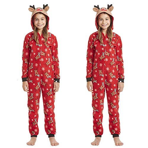 Pijamas Mujer Camisón Traje A Juego De La Familia Navideña Mono Hombres Mujeres Pijamas con Estampado De Navidad Ropa Roja Moda Ropa De Dormir De Navidad Traje Moml Rojo