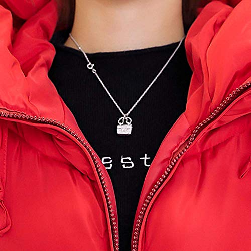 Pingrog Black Friday Down Jacket Abrigo De con Sintética Piel para Estilo único Mujer Chaqueta Acolchada Ultraligera Parka Chaqueta De Invierno Outwear con Capucha Abrigo De Plumas Abrigo con Capucha