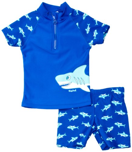 Playshoes UV Protection Bath Set Shark Ropa de natación con protección Solar, Niños, Azul (Original), 86/92