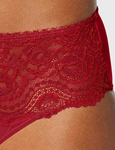 Playtex Flower Elegance Culotte Midi Ropa Interior, Carmin Red, 44 para Mujer