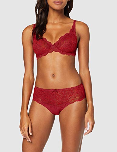 Playtex Flower Elegance Culotte Midi Ropa Interior, Carmin Red, 44 para Mujer