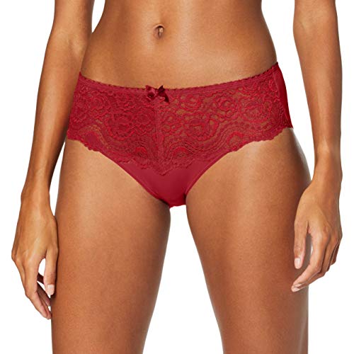 Playtex Flower Elegance Culotte Midi Ropa Interior, Carmin Red, 44 para Mujer