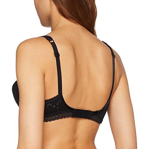 Playtex Invisible Elegance Balcony Bra Sujetador con Aros, Negro (Black 001), 110C (Talla del Fabricante: 42C) para Mujer
