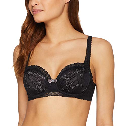 Playtex Invisible Elegance Balcony Bra Sujetador con Aros, Negro (Black 001), 110C (Talla del Fabricante: 42C) para Mujer