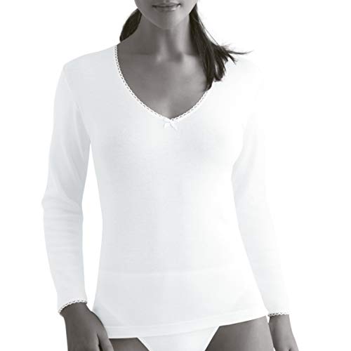 PLAYTEX & Princesa P01BT - Camiseta termica Mujer (Blanco, XL)