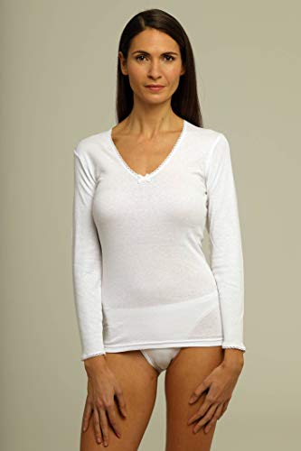 PLAYTEX & Princesa P01BT - Camiseta termica Mujer (Blanco, XL)