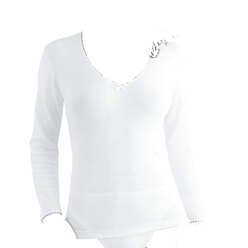 PLAYTEX & Princesa P01BT - Camiseta termica Mujer (Blanco, XL)