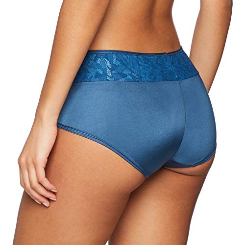 Playtex Shorty Ideal Beauty Lace Bañador, Azul (Marine Foncé 09N), 46 para Mujer