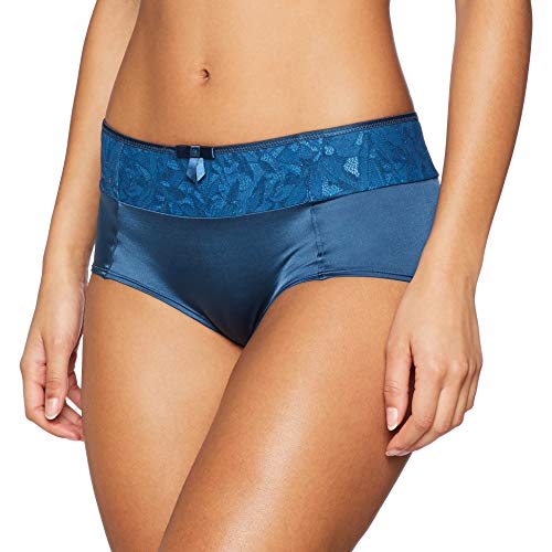 Playtex Shorty Ideal Beauty Lace Bañador, Azul (Marine Foncé 09N), 46 para Mujer