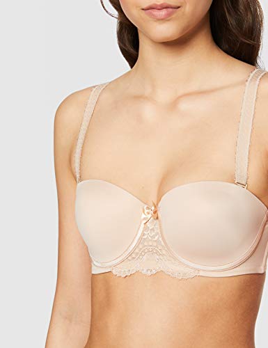 Playtex Soutien-Gorge Avec Armatures Flower Elegance Strapless Sujetador sin Tirantes, Beige (Beige 007), 95E para Mujer