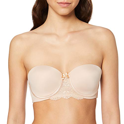 Playtex Soutien-Gorge Avec Armatures Flower Elegance Strapless Sujetador sin Tirantes, Beige (Beige 007), 95E para Mujer