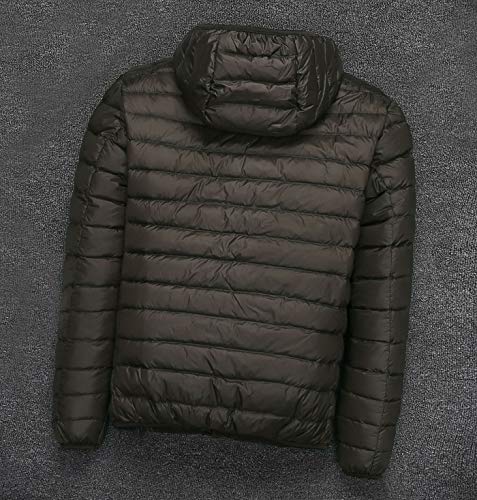 Plumas Ligero Hombre Plumiferos Hombre Con Capucha Chaquetas De Plumas Ligeras Abrigo Chaqueta Plumas Cazadora Ligera Chaquetas De Plumon Plumifero Fino Abrigos Caballero Chaquetones Invierno Verde XL