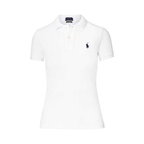 Polo, de Ralph Lauren, ajustada, para mujer negro blanco