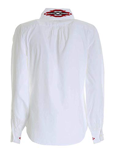 Polo Ralph Lauren Camicia Bianca con RICAMI A CONTRASTO 211801087001 Bianco Donna 0