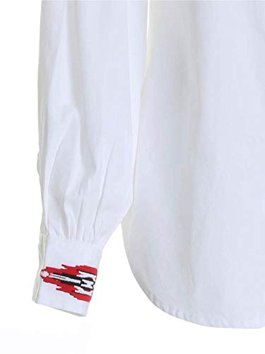 Polo Ralph Lauren Camicia Bianca con RICAMI A CONTRASTO 211801087001 Bianco Donna 0