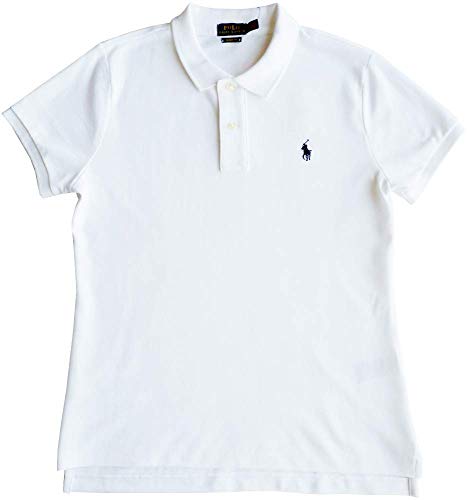 Polo Ralph Lauren Camisa de Polo Talla XL, Polo Flequillo,Blanco,Ajustado