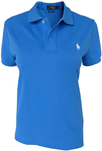 Polo Ralph Lauren Camisa de Polo T.M, Polo Flequillo, Azul, Ajustado