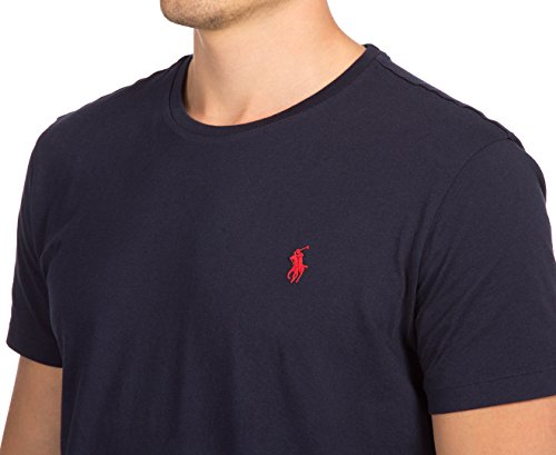 Polo Ralph Lauren Camiseta con cuello circular de hombre (X-Large, Navy)