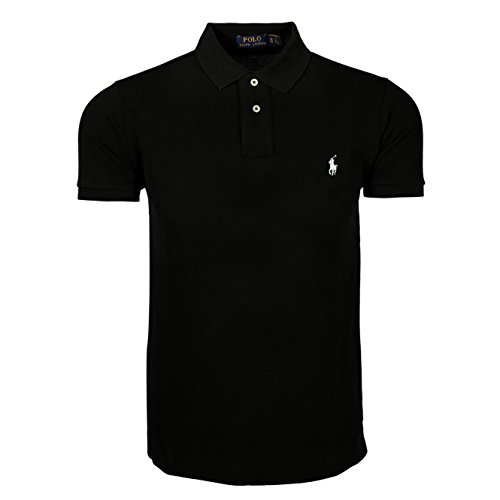 Polo Ralph Lauren SS KC Slim FIT PPC, Negro (Polo Black A00pb), XXL para Hombre