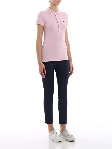 Polo Ralph Lauren Stretch Mesh/Julie Polo Camiseta, Rosa (Country Club Pink 000), Large para Mujer