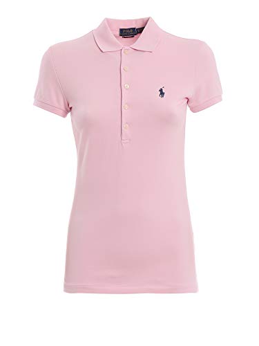 Polo Ralph Lauren Stretch Mesh/Julie Polo Camiseta, Rosa (Country Club Pink 000), XL para Mujer