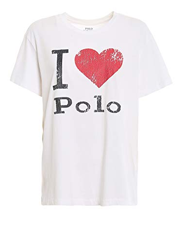 Polo Ralph Lauren T-Shirt Donna Mod. 211-752366 Bianco XXS