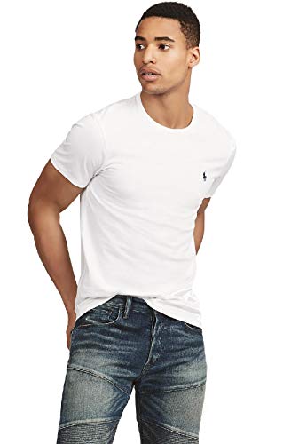 Polo Ralph Lauren tee-Shirts Camiseta, Blanco (White A1000), M para Hombre