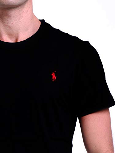 Polo Ralph Lauren tee-Shirts Camiseta, Negro (RL Black A0060), L para Hombre