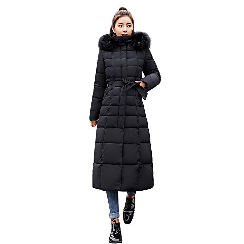 POLP Abrigos mujer Abrigo Acolchado Impermeable Invierno Ultra-Caliente con Capucha Mujer Invierno Parka Largo Caliente Chaqueta Manga Larga Capucha Abrigos de Pelo Mujer Invierno