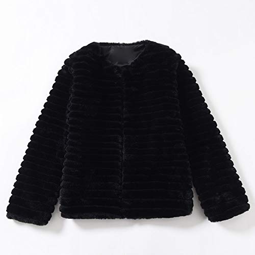 POLP Abrigos mujer Abrigos Pelo Mujer Invierno Rosa Caliente Chaqueta Manga Larga Capucha Abrigos de Pelo Mujer Invierno Caqui Abrigos Corto emulational Abrigos Pelo Mujer Invierno Negro