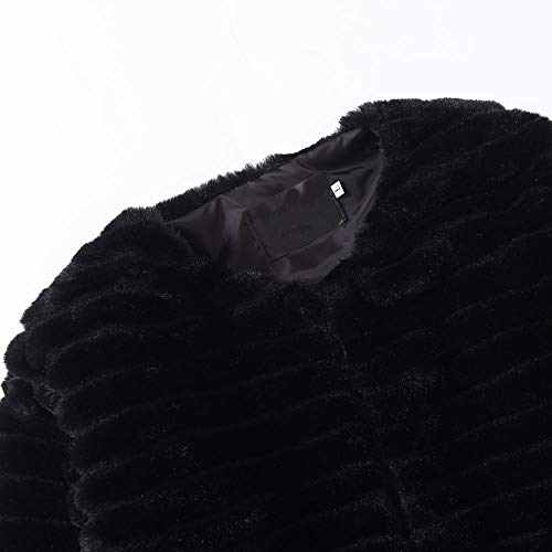 POLP Abrigos mujer Abrigos Pelo Mujer Invierno Rosa Caliente Chaqueta Manga Larga Capucha Abrigos de Pelo Mujer Invierno Caqui Abrigos Corto emulational Abrigos Pelo Mujer Invierno Negro