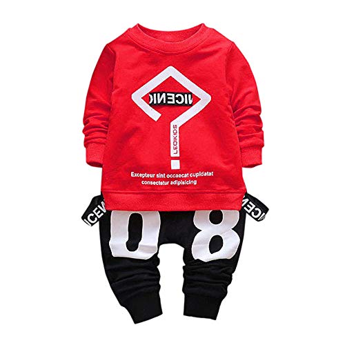POLP Niño 2018 Conjunto Otoño Invierno Camiseta Manga Larga Hombres,Recién Nacido Bebé Niño Niña Tops Camisas y Pantalones Conjuntos de Ropa Trajes,Camiseta de Hombre Camisetas Deporte Ropa Blusa