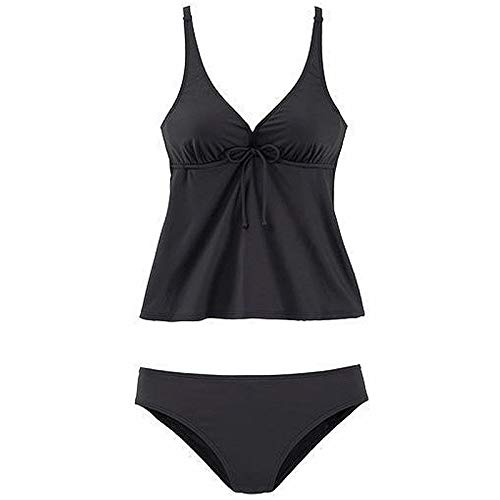 POLP Tankinis Mujer Traje de baño Dos Piezas Playa Verano 2019 Bañadores de Mujer Natacion Tallas Grandes Espalda Abierta Bañador Trajes Escotes sexys Negro S-XXXL