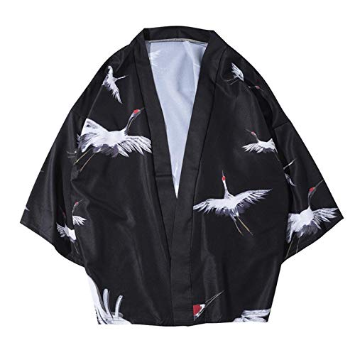 Popular De Siete Manga Kimono De Hadas Vestido Japonés De La Grúa Hanfu Zzib (Color : Full Body Crane, Size : L)